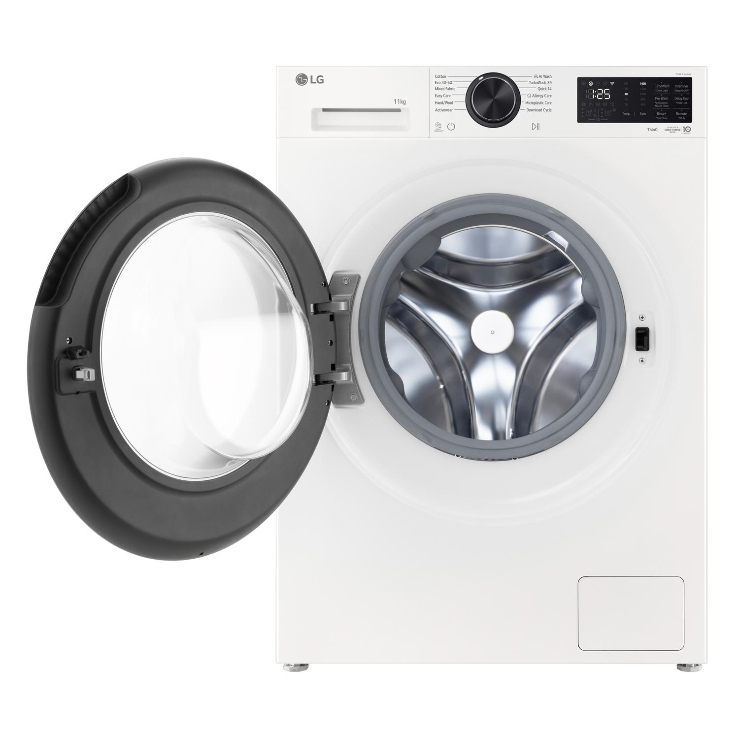 LG Series 5 AI Direct Drive F4X5011TWB - 11 kg 1400 Spin Washing Machine - White full image