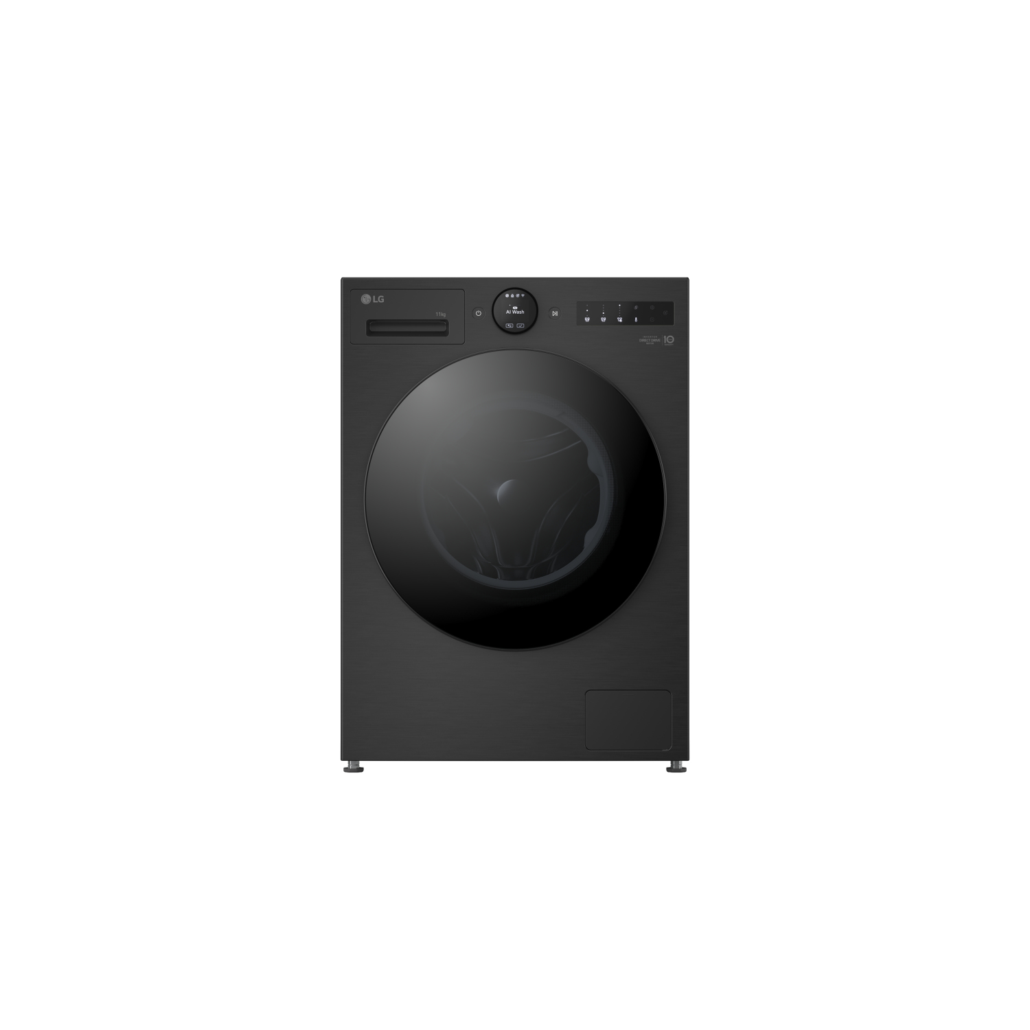 LG Series 7 AI Direct Drive F4X7011TBB - 11 kg 1400 Spin Washing Machine - Matte Black full image