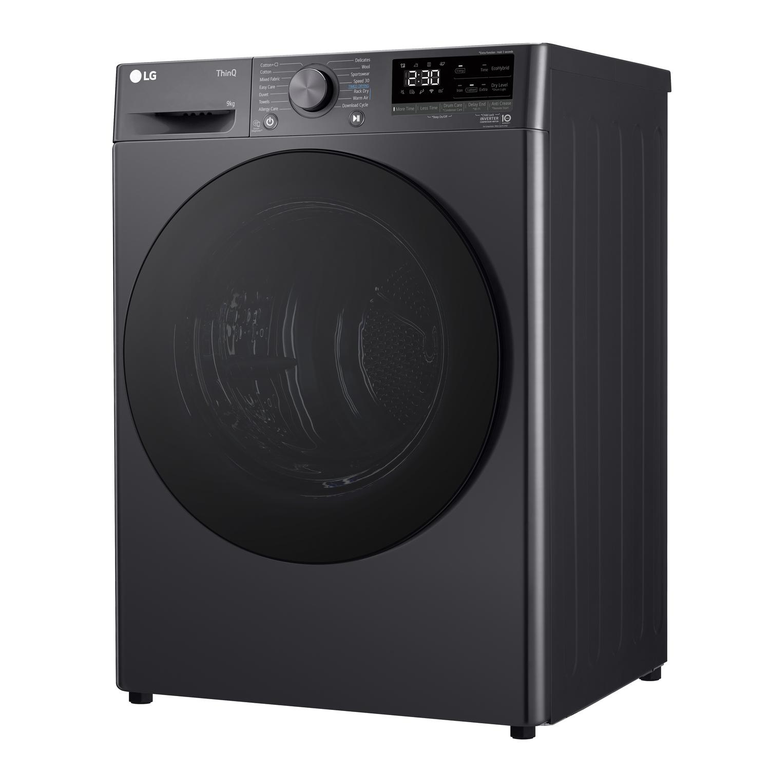 LG Series 4 ThinQ FDV709GN  9 kg Heat Pump Tumble Dryer - Slate Grey full image