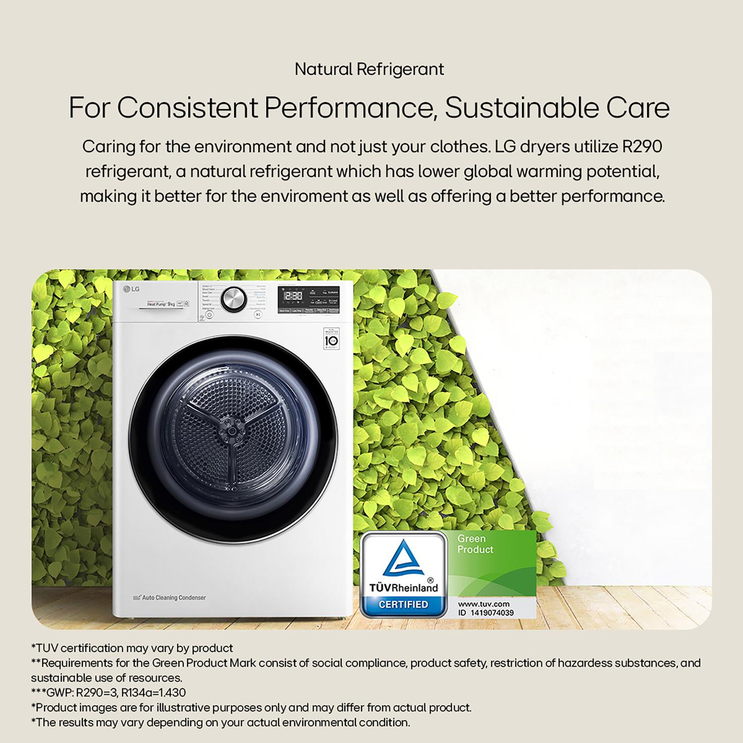 LG Series 4 ThinQ FDV709GN  9 kg Heat Pump Tumble Dryer - Slate Grey full image