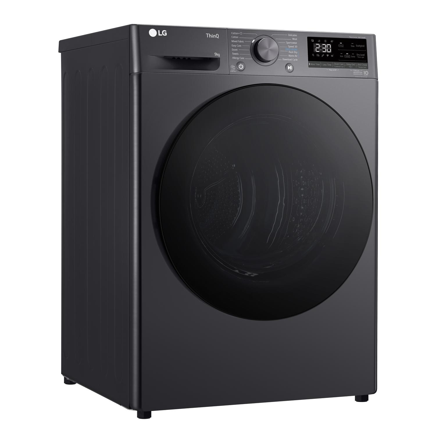 LG Series 4 ThinQ FDV709GN  9 kg Heat Pump Tumble Dryer - Slate Grey full image