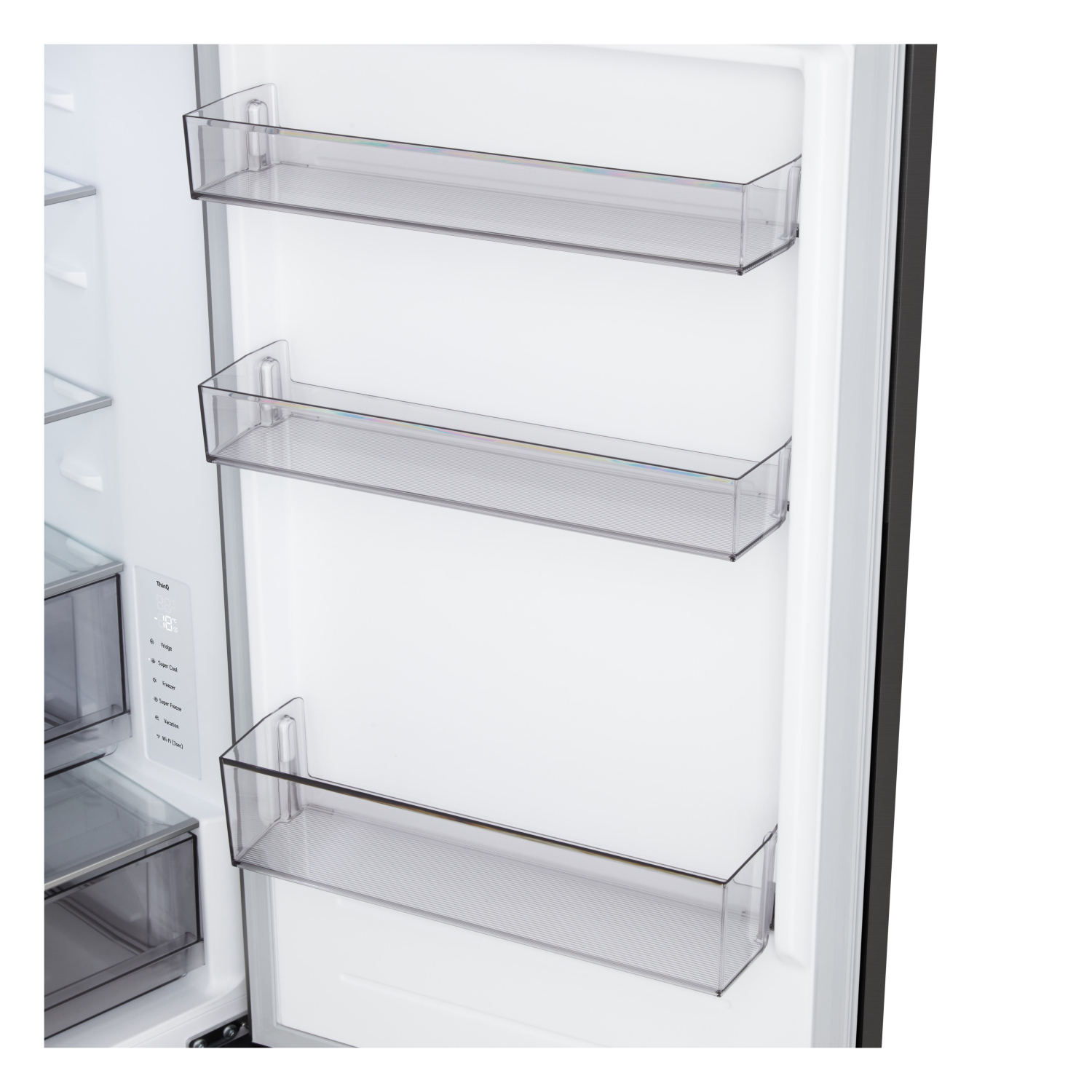 LG GBBSJ10EEP 60/40 Total No Frost Fridge Freezer - Essence Black Steel full image