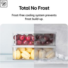 LG GBF3102EEP NatureFRESH 60/40 Fridge Freezer - Matte Black - 1
