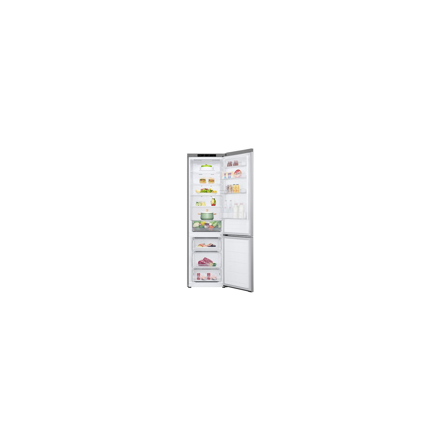 LG NatureFRESH GBV22L0EPY 70/30 Fridge Freezer - Prime Silver full image