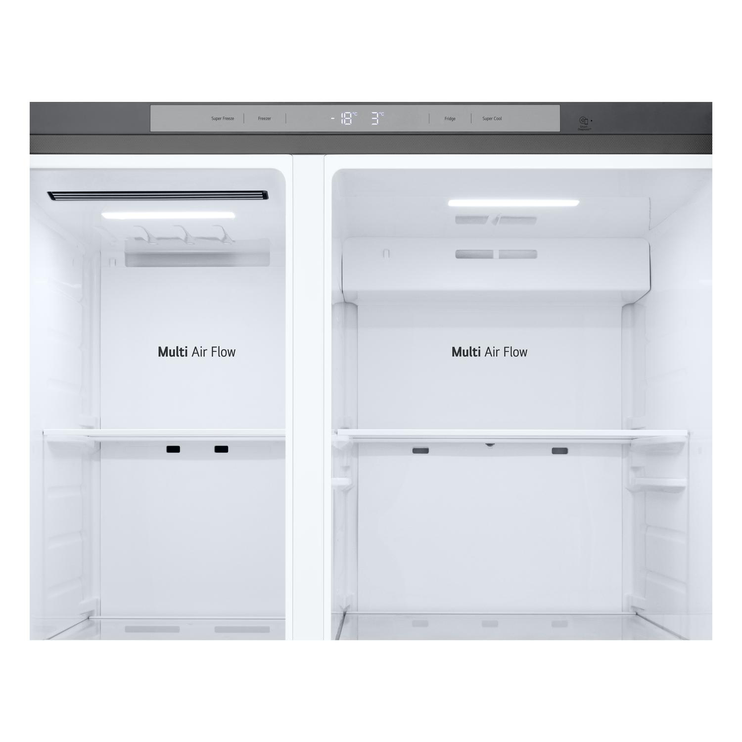 LG GSBC40PYPE 91.3cm 60/40 Frost Free American Fridge Freezer - Prime Silver full image