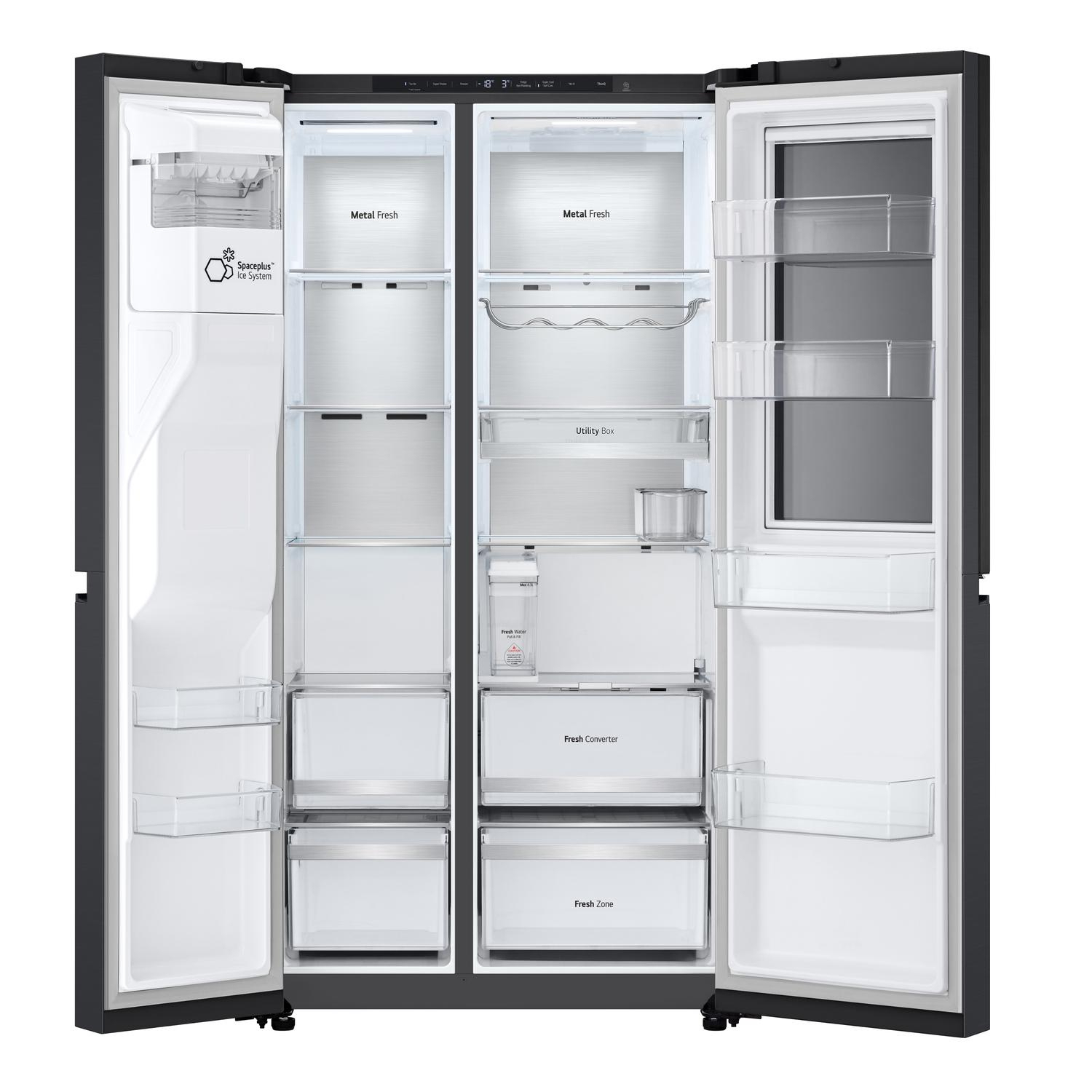 LG GSXE91EVAD 91.3cm Frost Free American Fridge Freezer - Essence Black Steel full image