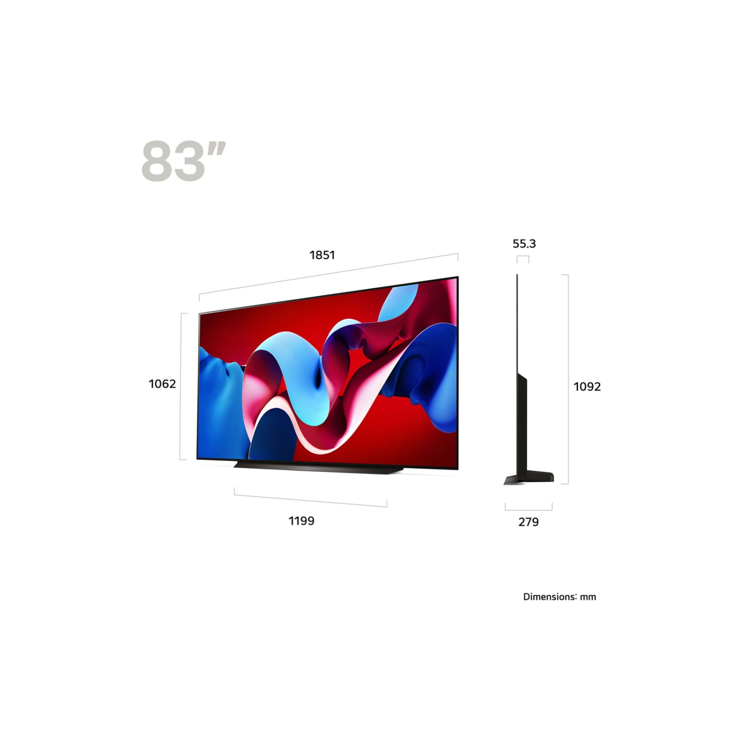 LG OLED83C44LA.AEK 83" 4K OLED Evo C4 Smart TV - Umber Brown full image