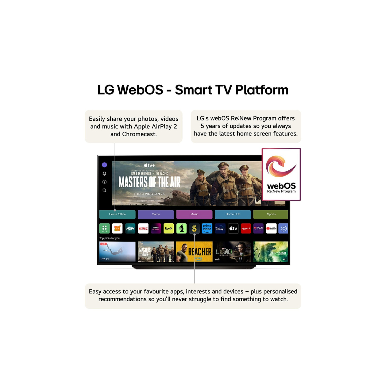LG OLED83C44LA.AEK 83" 4K OLED Evo C4 Smart TV - Umber Brown full image