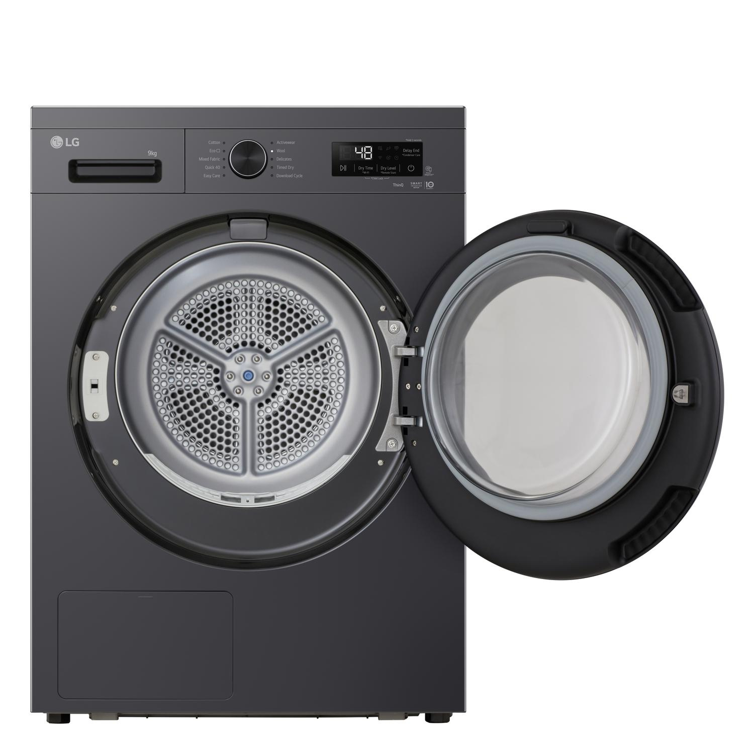 LG RHX1009NMK 9kg Heat Pump Tumble Dryer - Slate Grey full image