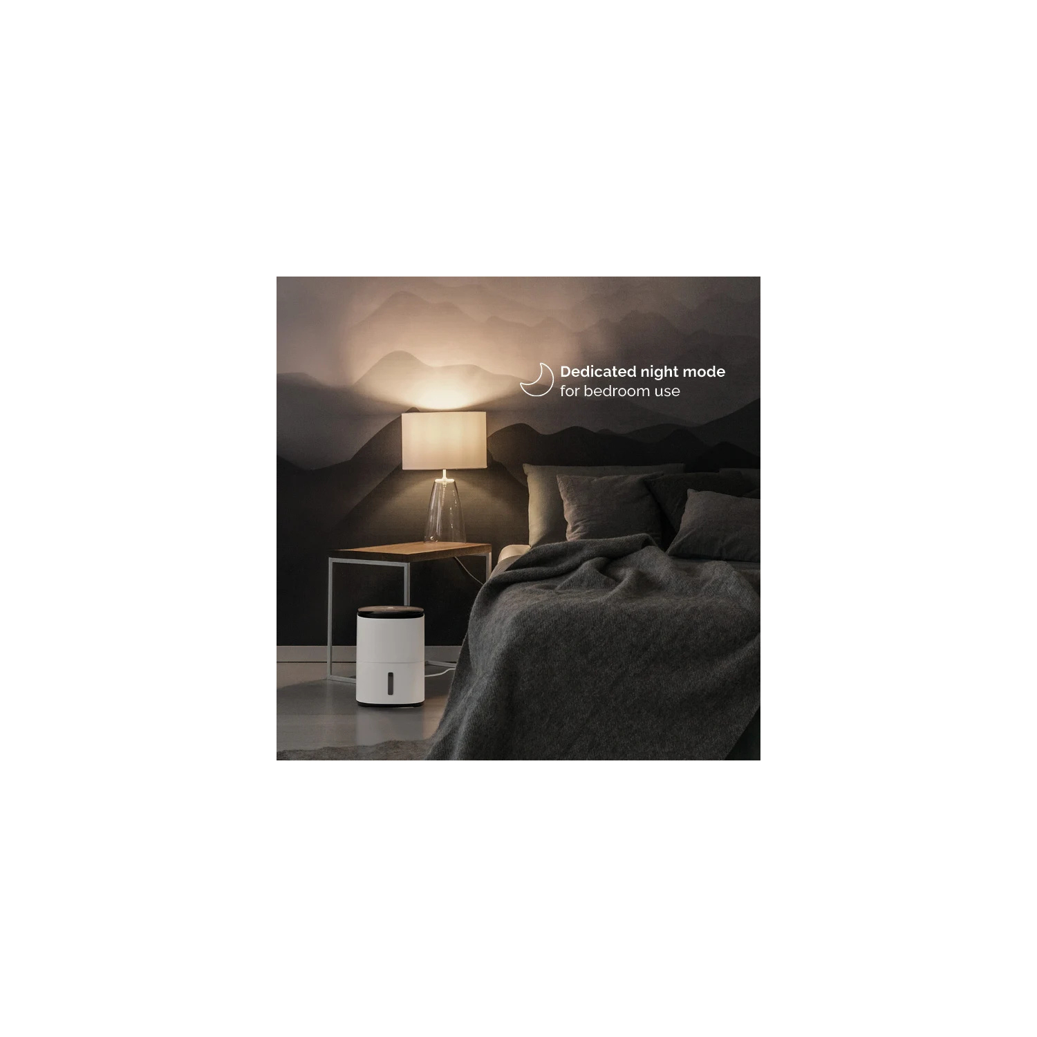 Meaco ARETEONE6L, 6L Compact Dehumidifier / Air Purifier - White and charcoal black full image