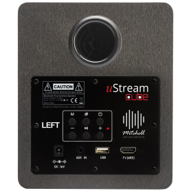 Mitchell Acoustics Ustream Cube Active stereo wireless Speakers - Black - 3