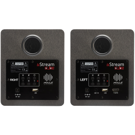 Mitchell Acoustics Ustream Cube Active stereo wireless Speakers - Black - 2