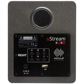 Mitchell Acoustics Ustream Cube Active stereo wireless Speakers - Black - 1