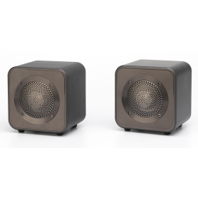 Mitchell Acoustics UStream Go Pair Portable active stereo wireless Speakers - Gun Metal Grey