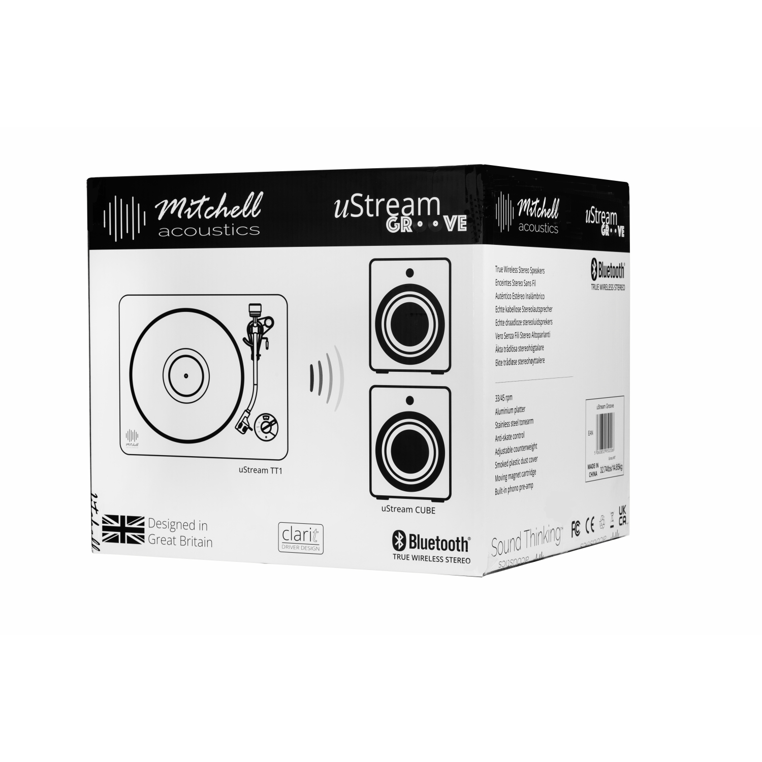 Mitchell Acoustics uStream Groove Turntable with Speakers full image