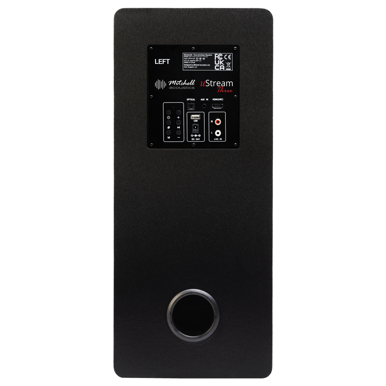 Mitchell Acoustics UStream Three Active stereo wireless Speakers - Black full image