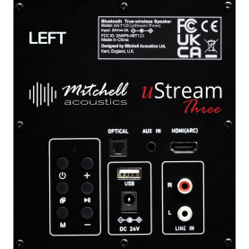 Mitchell Acoustics UStream Three Active stereo wireless Speakers - Black - 5