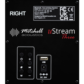 Mitchell Acoustics UStream Three Active stereo wireless Speakers - Black - 4