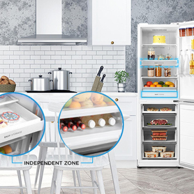 Midea MDRB379FGD01 54.7cm 60/40 Total No Frost Fridge Freezer - White - 5