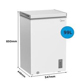 Midea MDRC154FZE01 99 Ltr Chest Freezer - White - 1