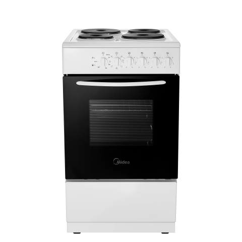 Midea MFO20DME4H109-WH 50cm Single Oven Electric Cooker with Solid Plate Hob - White