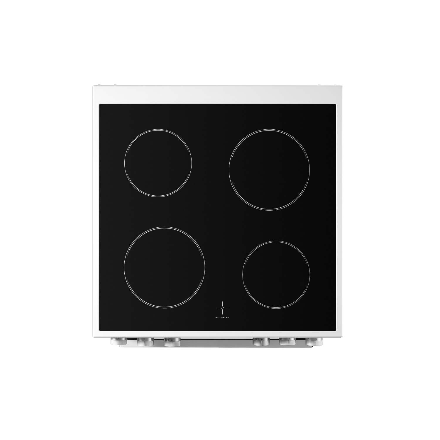 Midea MFO24EME4R118-WH 60cm Double Oven Cooker with Ceramic Hob - White full image