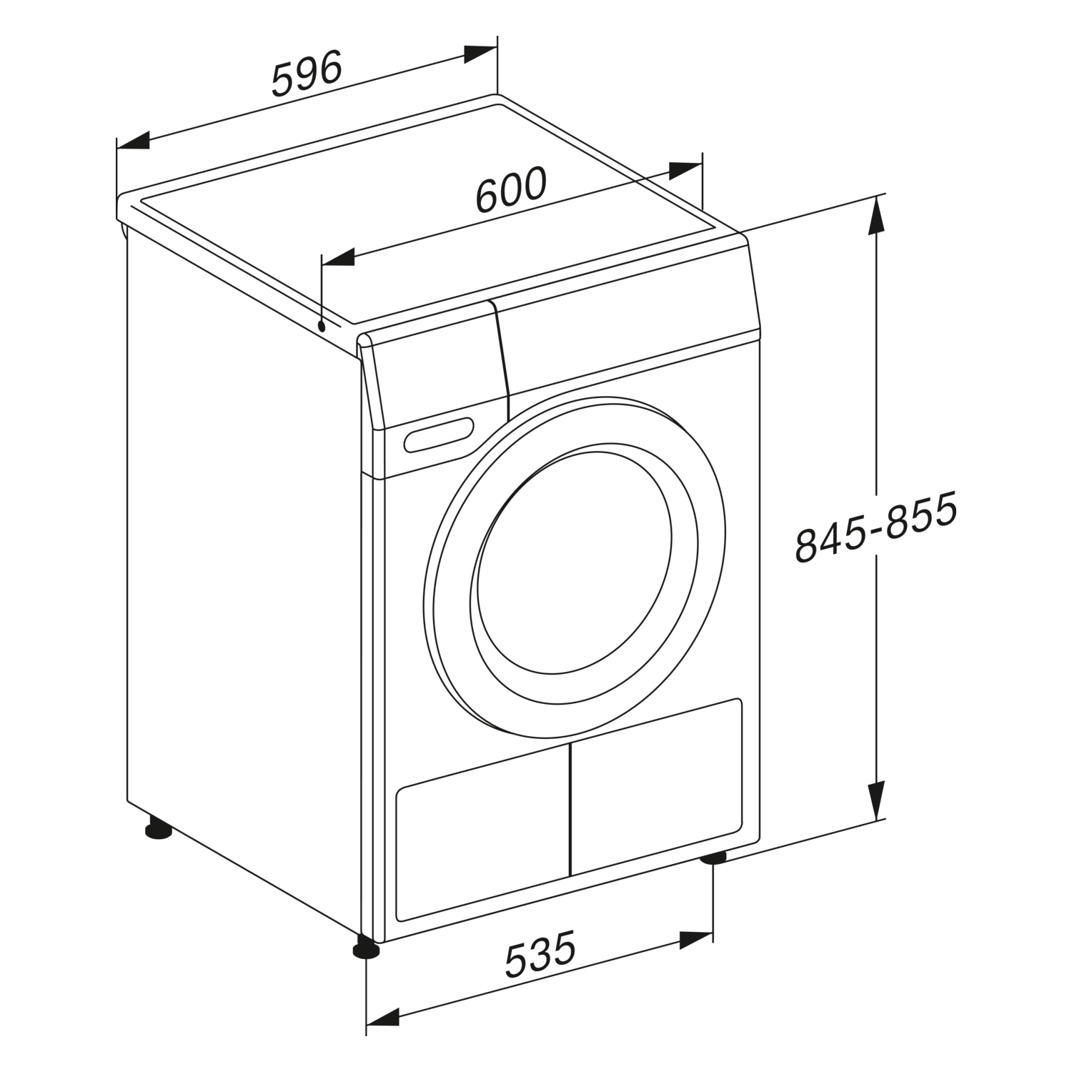 Miele TEA525 8kg Heat Pump Tumble Dryer - White full image