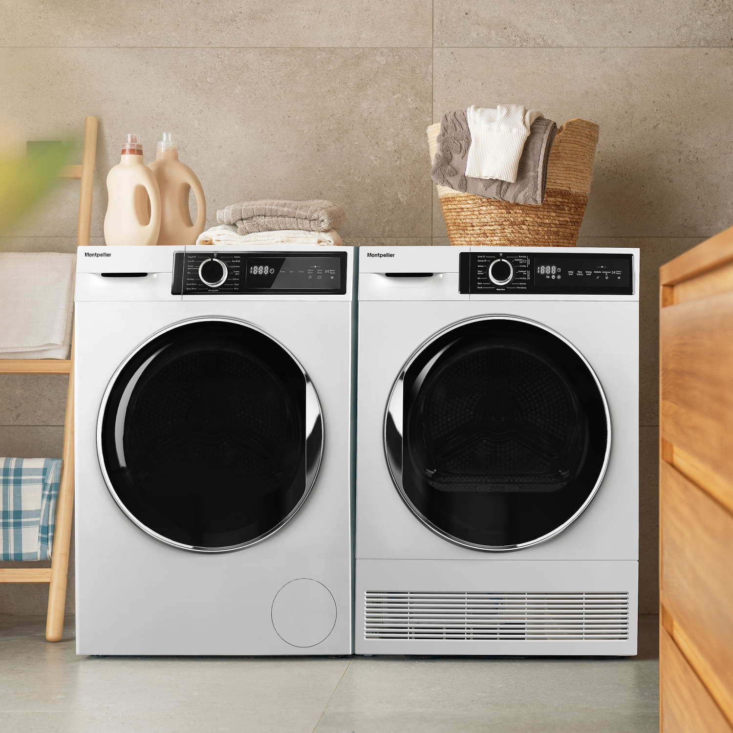 Montpellier MWM814BLW 8kg 1400 Spin Washing Machine - White full image