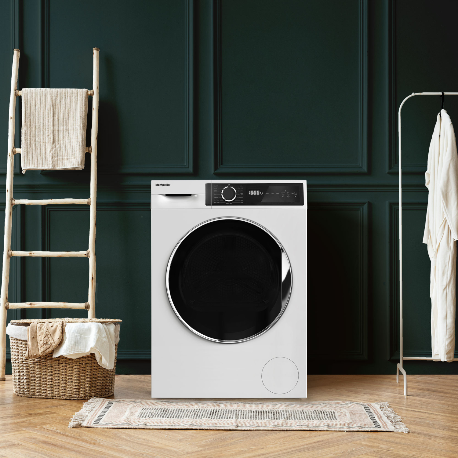 Montpellier MWM814BLW 8kg 1400 Spin Washing Machine - White full image