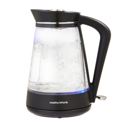 Morphy Richards 1.7 Litres Glass Jug Kettle - Black/Chrome/Clear