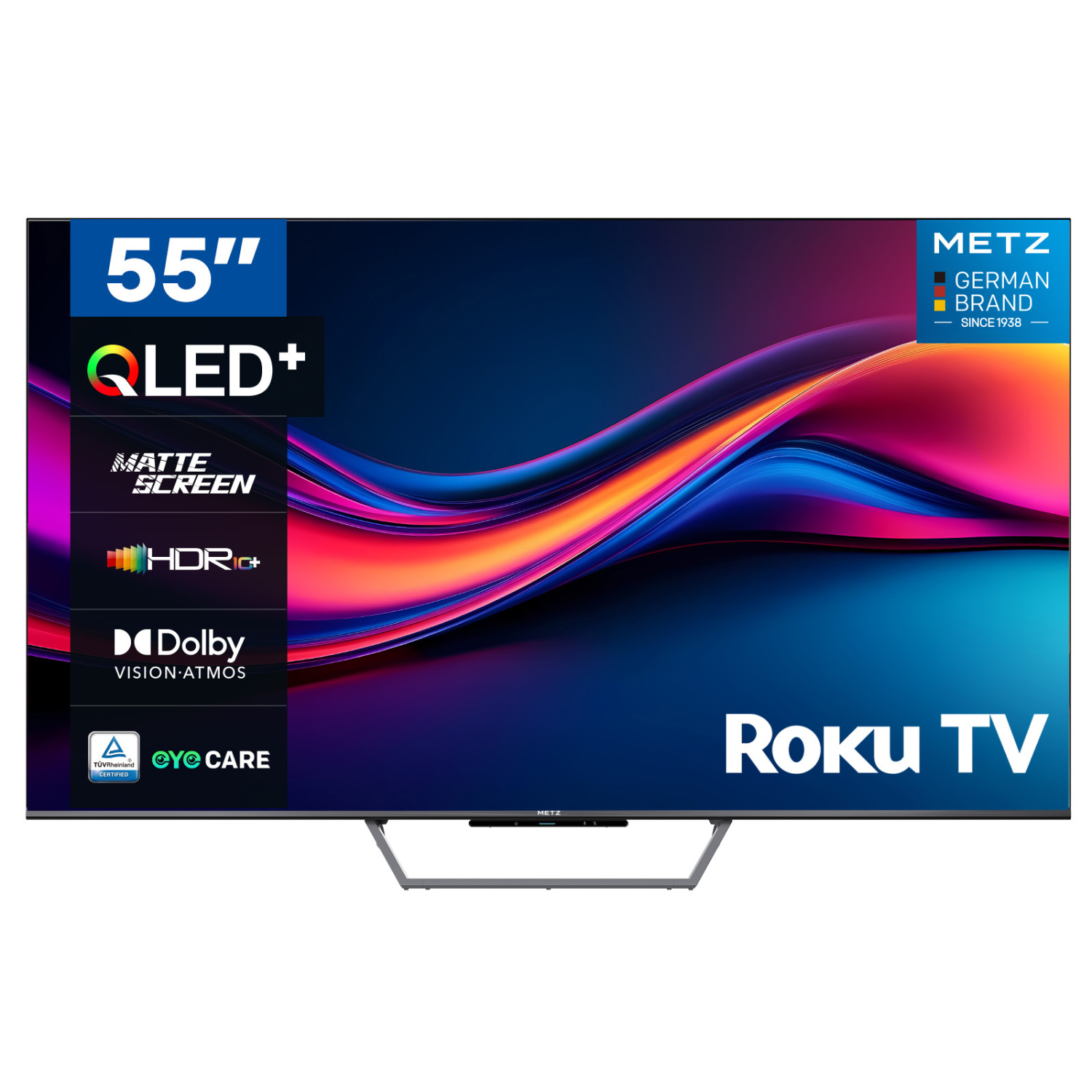 Metz 55MQF7500ZUK 55" 4K QLED Roku TV -  Black full image