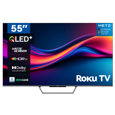 Metz 55MQF7500ZUK 55" 4K QLED Roku TV -  Black