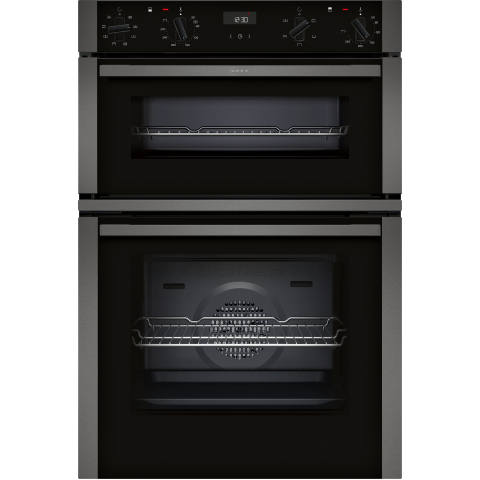 Neff U1ACE2AG3B 59.4cm Built In Electric Double Oven - Graphite Grey
