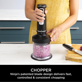 Ninja CI100UK Foodi 3-in-1 Hand Blender, Mixer & Chopper - Black - 6