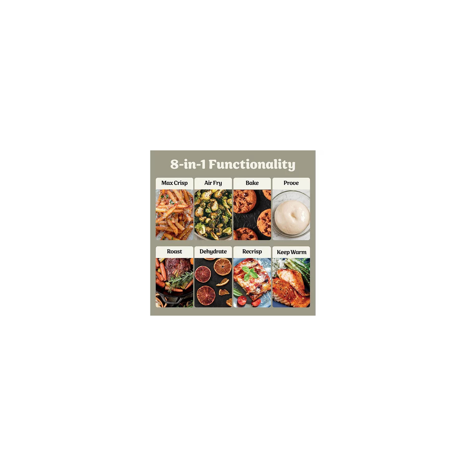 Ninja DD102UKIV2 Dual Zone 8-in-1 Function Glass Air Fryer - Bone full image