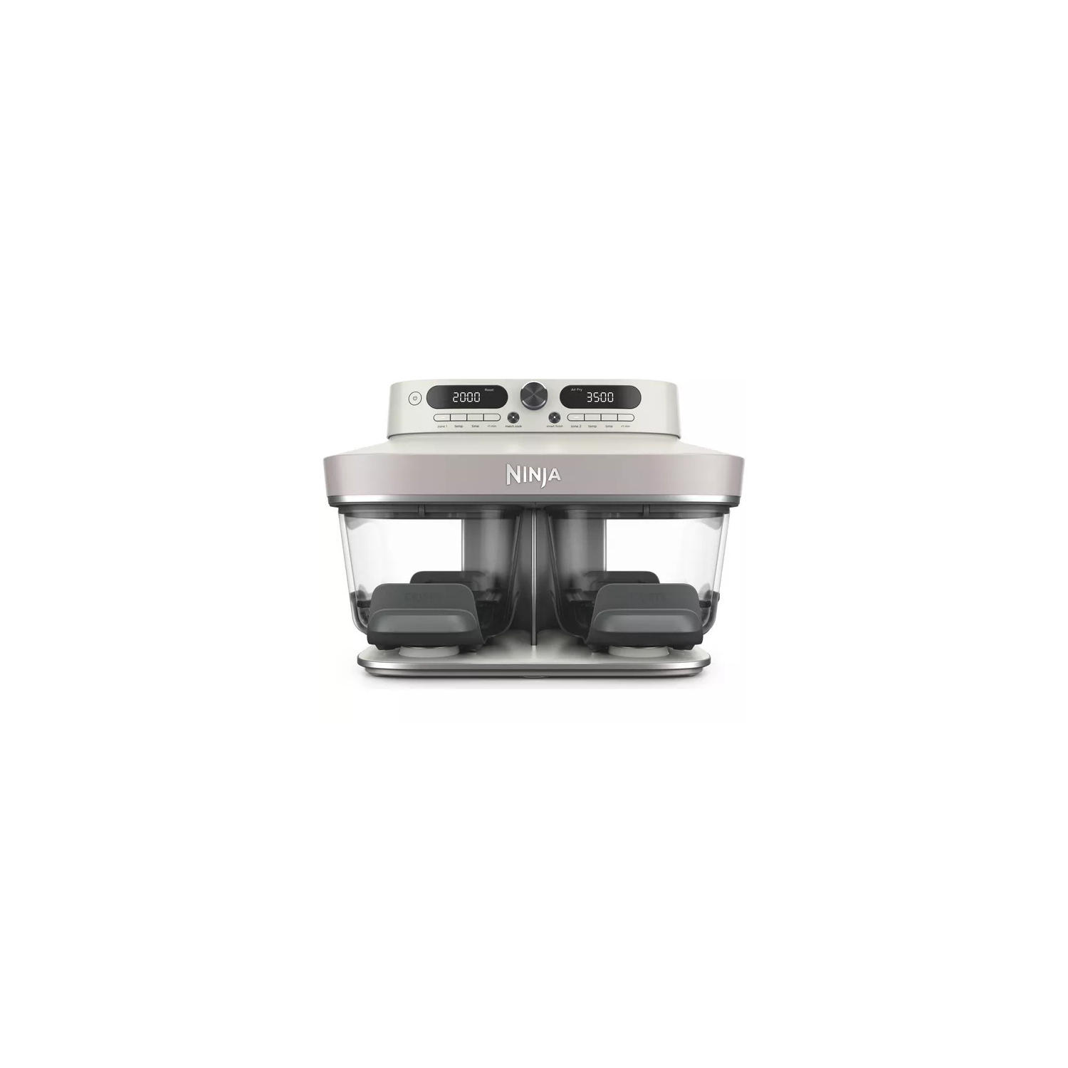Ninja DD102UKIV2 Dual Zone 8-in-1 Function Glass Air Fryer - Bone full image