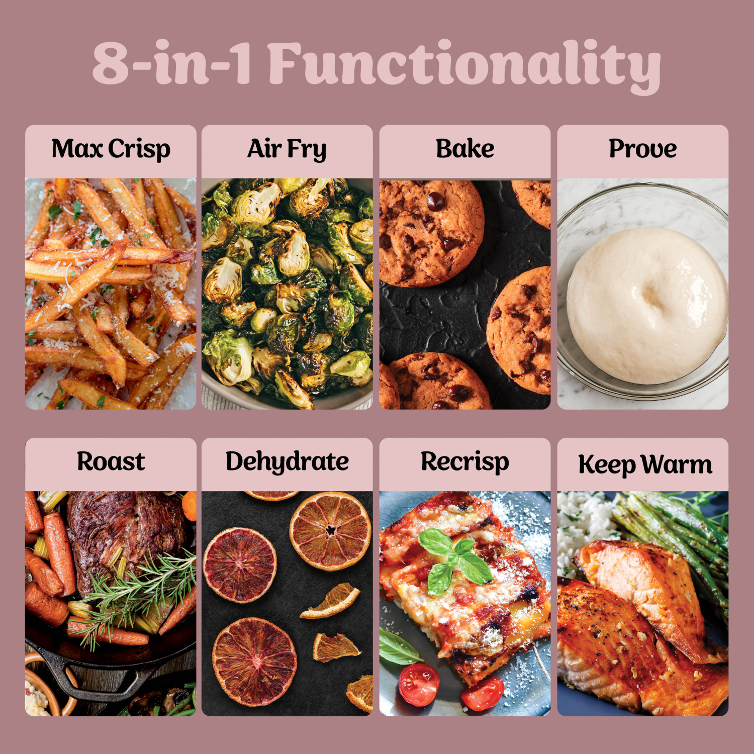 Ninja DD102UKPK1 Dual Zone 8-in-1 Function Glass Air Fryer - Rose Quartz full image