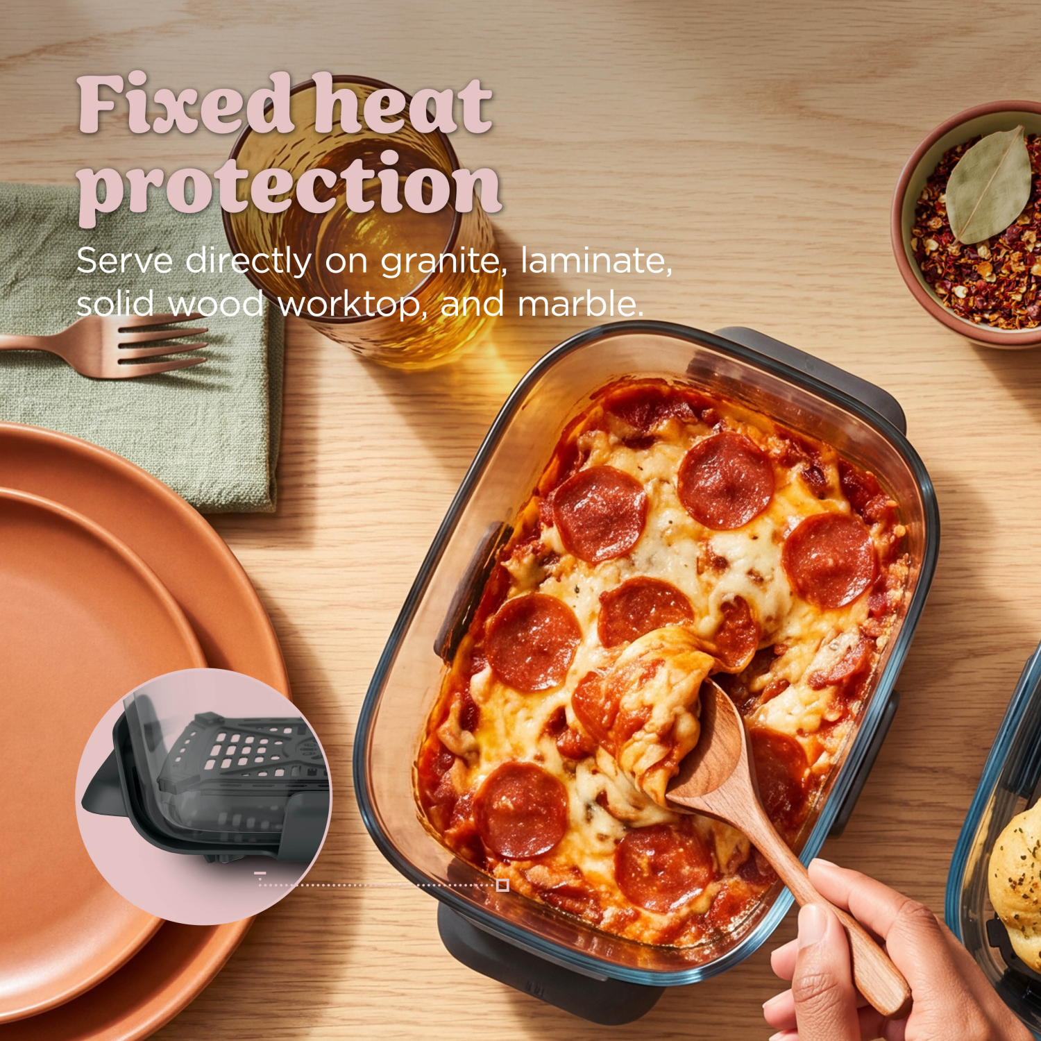 Ninja DD102UKPK1 Dual Zone 8-in-1 Function Glass Air Fryer - Rose Quartz full image
