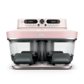 Ninja DD102UKPK1 Dual Zone 8-in-1 Function Glass Air Fryer - Rose Quartz