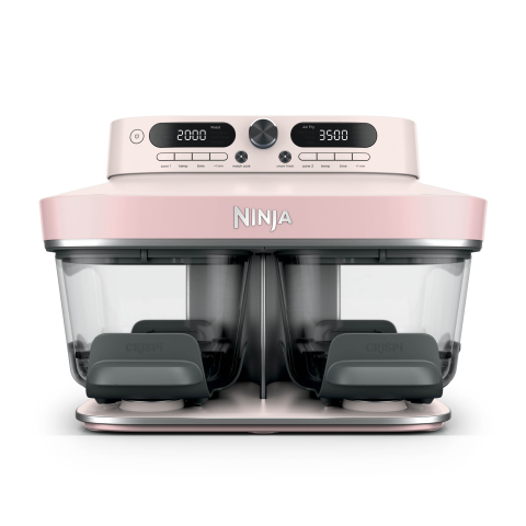 Ninja DD102UKPK1 Dual Zone 8-in-1 Function Glass Air Fryer - Rose Quartz