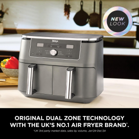 Ninja DZ400UK 9.5 litre MAX 6-in-1 Dual Zone Air Fryer - Gun Metal Grey - 3