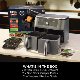 Ninja DZ400UK 9.5 litre MAX 6-in-1 Dual Zone Air Fryer - Gun Metal Grey - 1