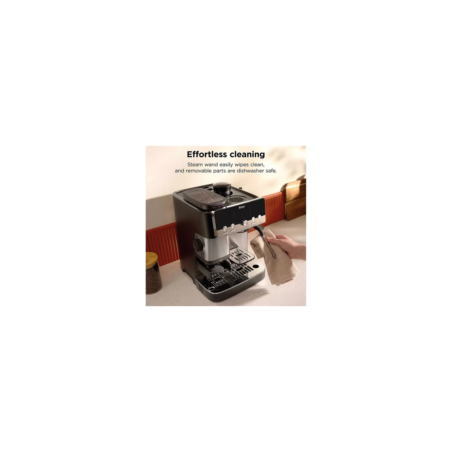 Ninja ES301UK Luxe Caf&eacute; MINI Espresso Machine - Black/ Silver full image