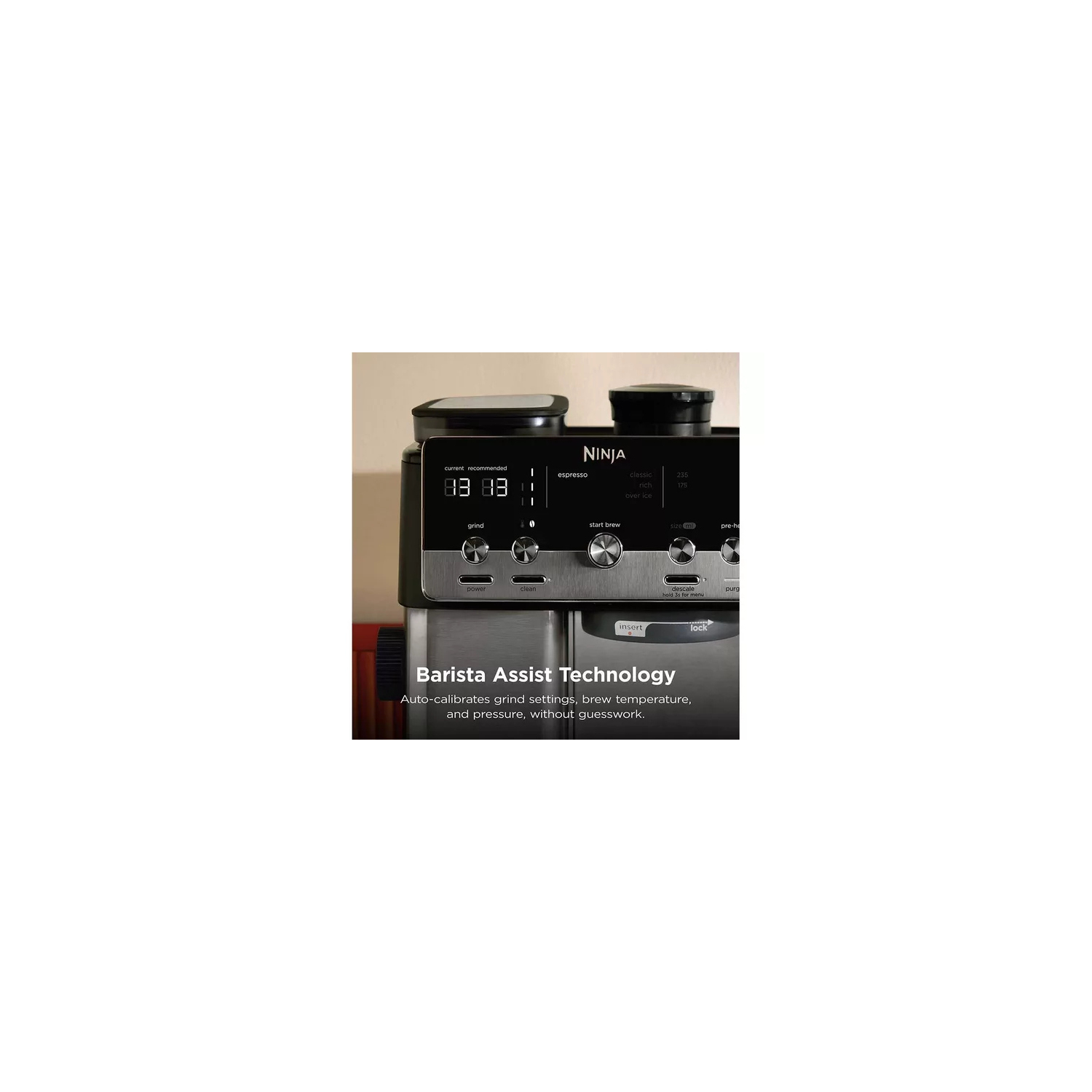 Ninja ES301UK Luxe Caf&eacute; MINI Espresso Machine - Black/ Silver full image