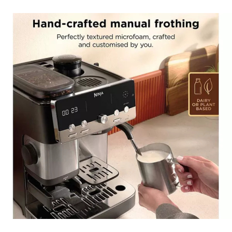 Ninja ES301UK Luxe Caf&eacute; MINI Espresso Machine - Black/ Silver