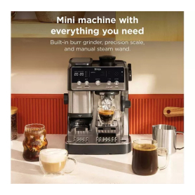 Ninja ES301UK Luxe Caf&eacute; MINI Espresso Machine - Black/ Silver - 1