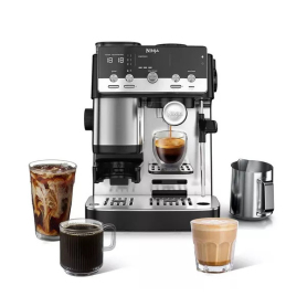 Ninja ES301UK Luxe Caf&eacute; MINI Espresso Machine - Black/ Silver
