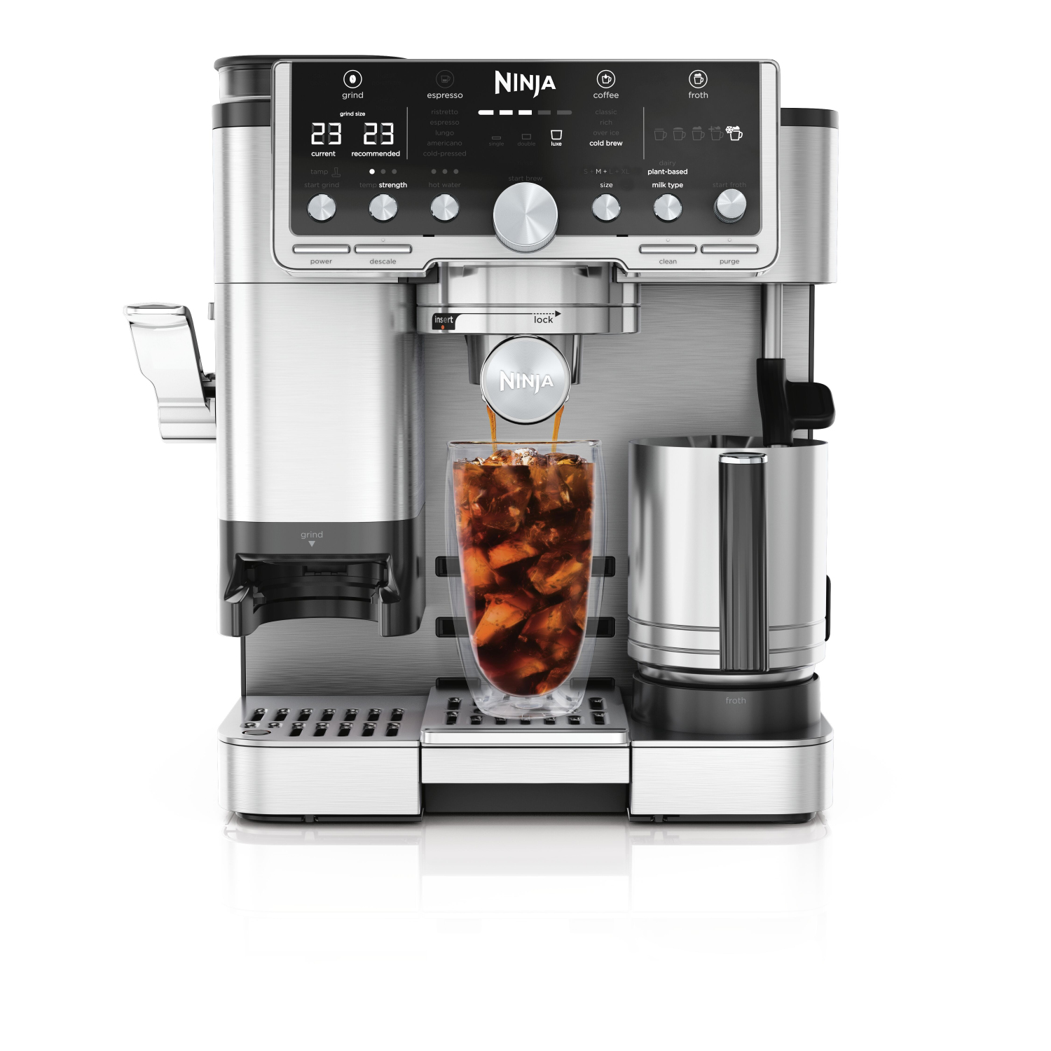 Ninja ES701UK Luxe Cafe Pro Series Espresso Machine - Black/Stainless Steel full image