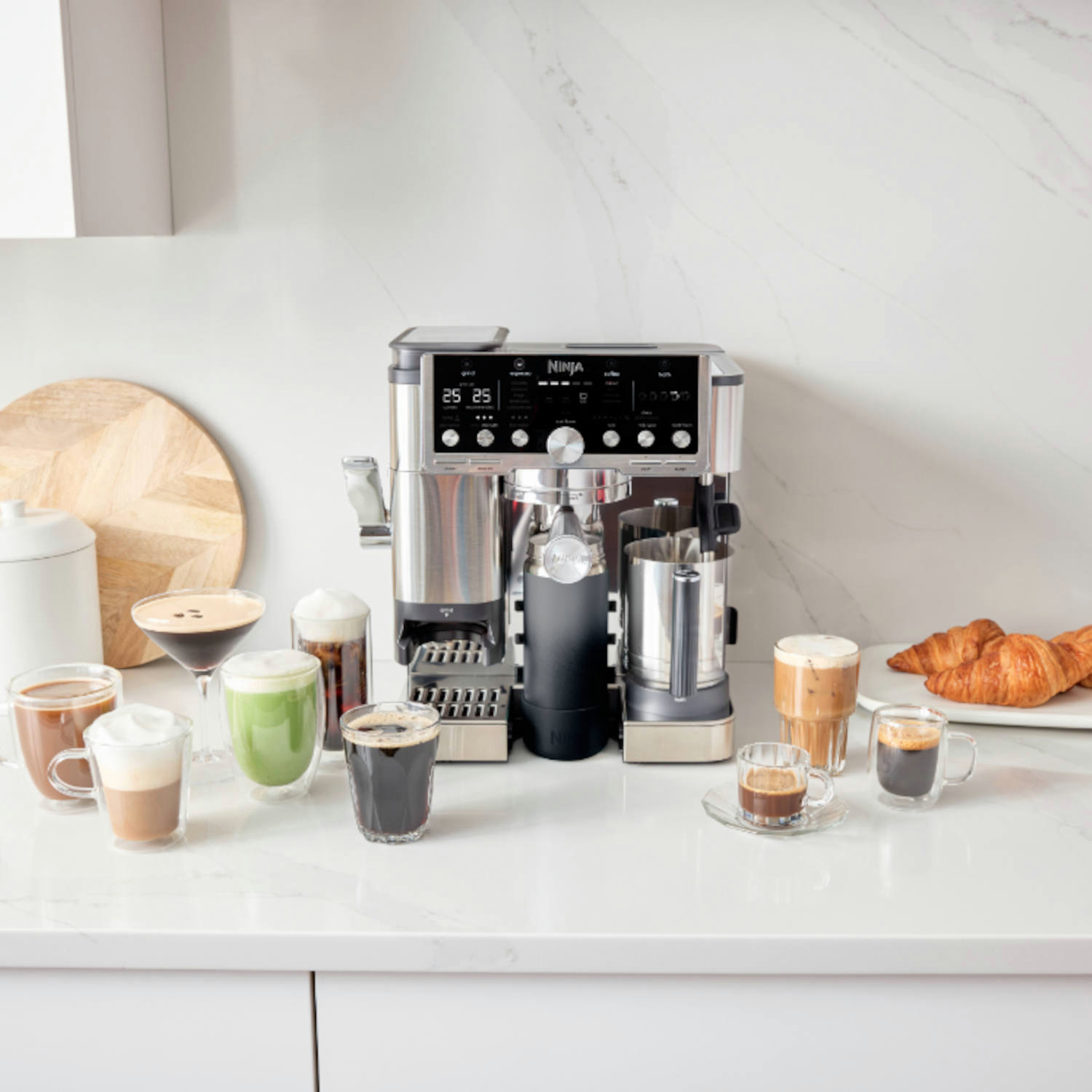 Ninja ES701UK Luxe Cafe Pro Series Espresso Machine - Black/Stainless Steel full image