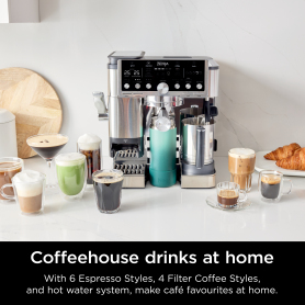 Ninja ES701UK Luxe Caf&eacute; Pro Series Espresso Machine - Black/Stainless Steel